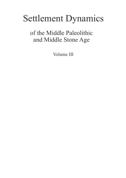 Settlement Dynamics