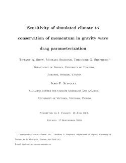 Sensitivity of simulated climate to conservation of momentum in