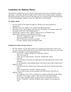 Guidelines for Bulletin Photos
