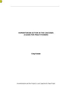HUMANITARIAN ACTION IN THE CAUCASUS