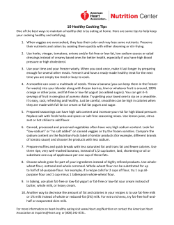 10 Healthy Cooking Tips - American Heart Association