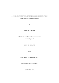 A COMPARATIVE STUDY OF TECHNOLOGICAL PROTECTION
