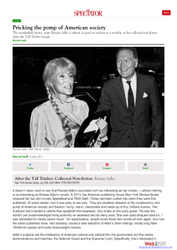 Pricking the pomp of American society » The Spectator