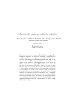 A formalism for consistency and partial replication