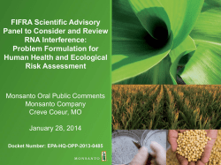 Monsanto oral presentation