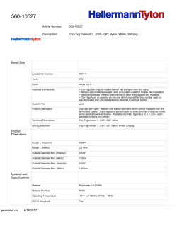 Article Number: 560-10527 Clip-Tag marked 1, .039"