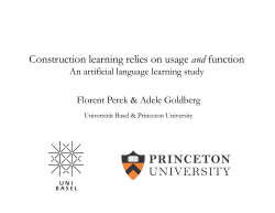 Construction learning relies on usage and function