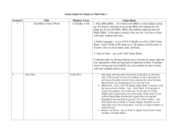 Game Ideas for Roots of Faith Part 1