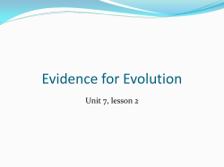 Evidence for Evolution