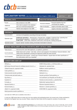 Description of credit report