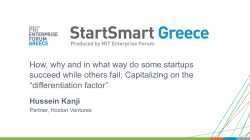 How, why and in what way do some startups succeed while others fail