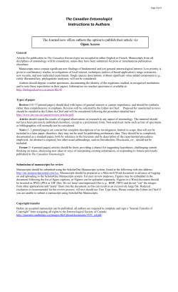 The Canadian Entomologist - Cambridge University Press
