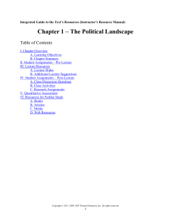 Integrated Guide to the Text`s Resources (Instructor`s Resource