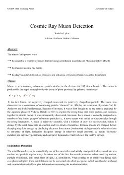 Cosmic Ray Muon Detection (Open)