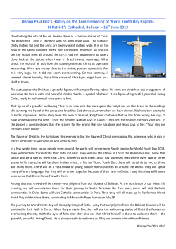 homily for commissioning of wyd pilgrims 2013