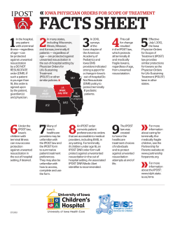IPOST Fact Sheet - Iowa Healthcare Collaborative