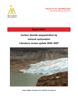 Carbon dioxide sequestration by mineral carbonation