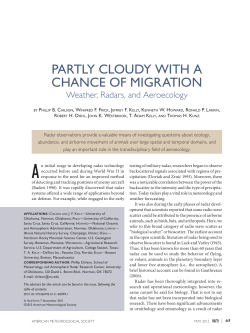PARTLy CLOUDy wITH A CHANCE OF MIGRATION