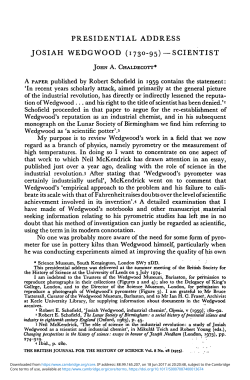 Josiah Wedgwood (1730&ndash;95) &mdash; Scientist