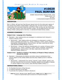10029 paul bunyan - The Described and Captioned Media Program