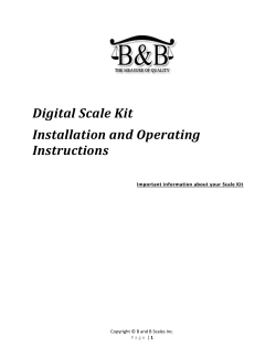 Digital Scale Kit Installation and Operating Instructions