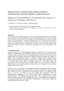 Structural Investigation of the Kali Basin by means of Digital Terrain