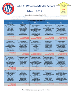 John R. Wooden Middle School March 2017