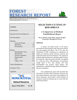 Selection Cutting in Red Spruce