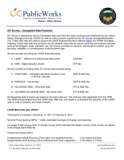 OC Survey &ndash; Geospatial Data Products
