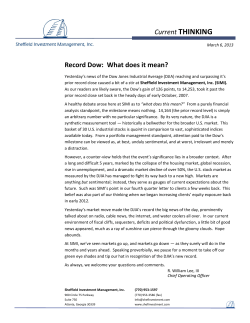 Current THINKING Record Dow: What does it mean?