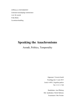 Speaking the Anachronisms