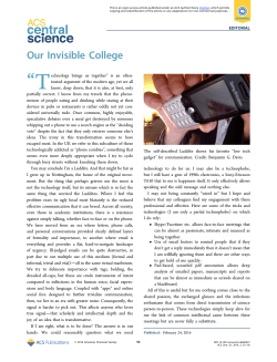 Our Invisible College - American Chemical Society