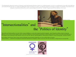 Intersectionalities and the Politics of Identity