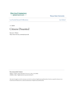 Citizens Disunited - Digital Commons@Wayne State University