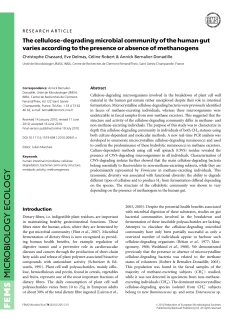 The cellulosedegrading microbial community of the human gut
