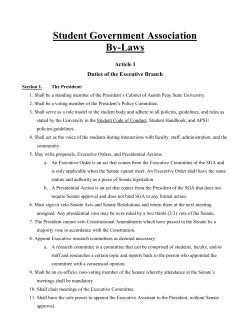 Student Government Association By-Laws