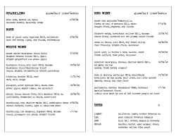 sparkling rose white wine red wine beer