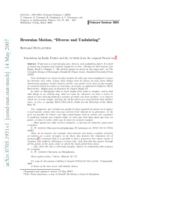 arXiv:0705.1951v1 [cond-mat.stat-mech] 14 May 2007