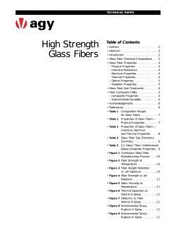 High Strength Glass Fibers