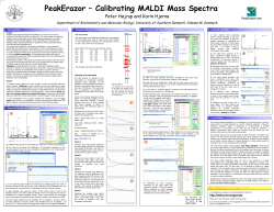 PeakErazor &ndash; Calibrating MALDI Mass Spectra