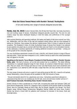 Kids Get Some Sweet News with Dunkin` Donuts` DunkyDoos