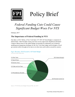 Federal Funding Brief - Fiscal Policy Institute