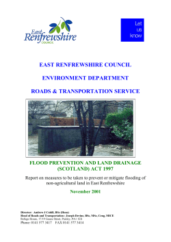 Flooding Report 2001 - East Renfrewshire Council