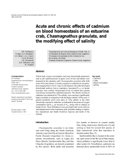 Acute and chronic effects of cadmium on blood homeostasis of an