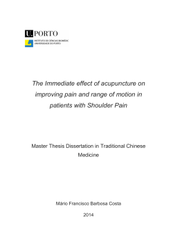 The Immediate effect of acupuncture on improving pain and range of