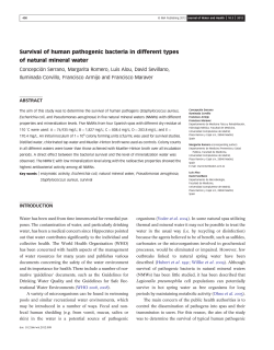 Survival of human pathogenic bacteria in different types of natural
