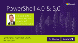 PowerShell Deep Dive &ndash; Neuerungen in PowerShell 4.0