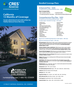 California CRES Advantage - Fidelity National Home Warranty