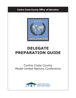 Delegate Preparation Guide - Contra Costa County Office of Education