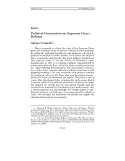 Political Constraints on Supreme Court Reform